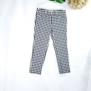 LOFT Marisa checkered flat front pants sz 2